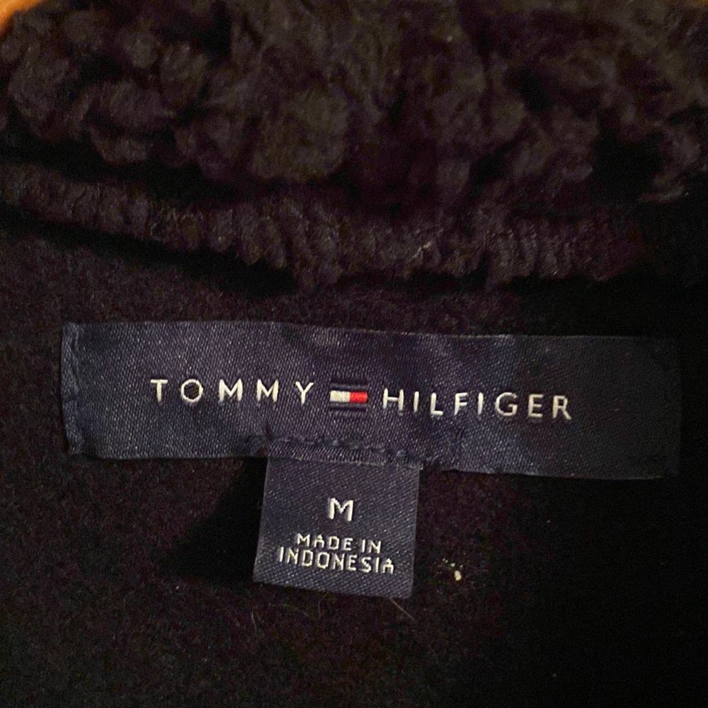 Tommy Hilfiger Open Front Fuzzy Trim Size M - image 6
